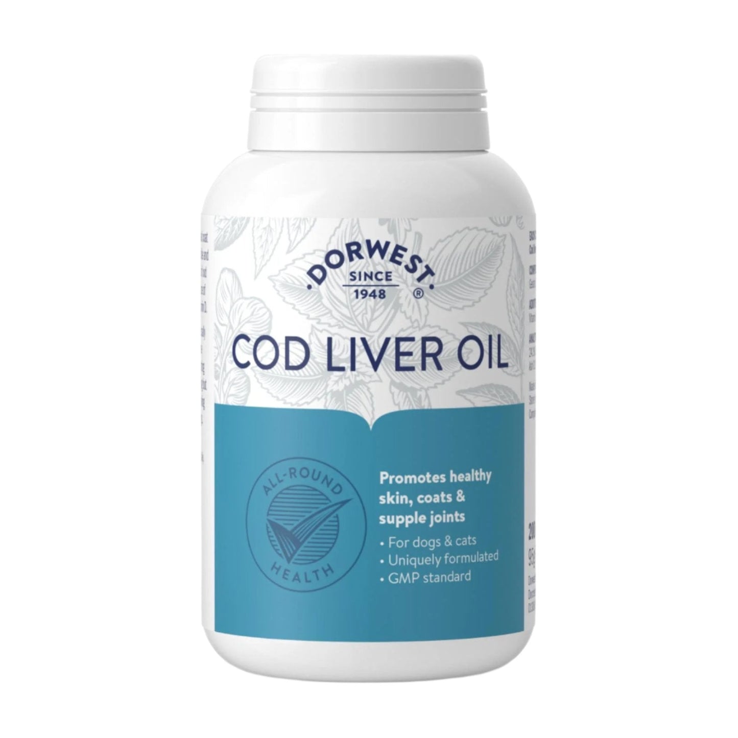 Dorwest Herbs Cod Liver Oil Capsules ¨C Nutritional Supplement for Dog and Cats