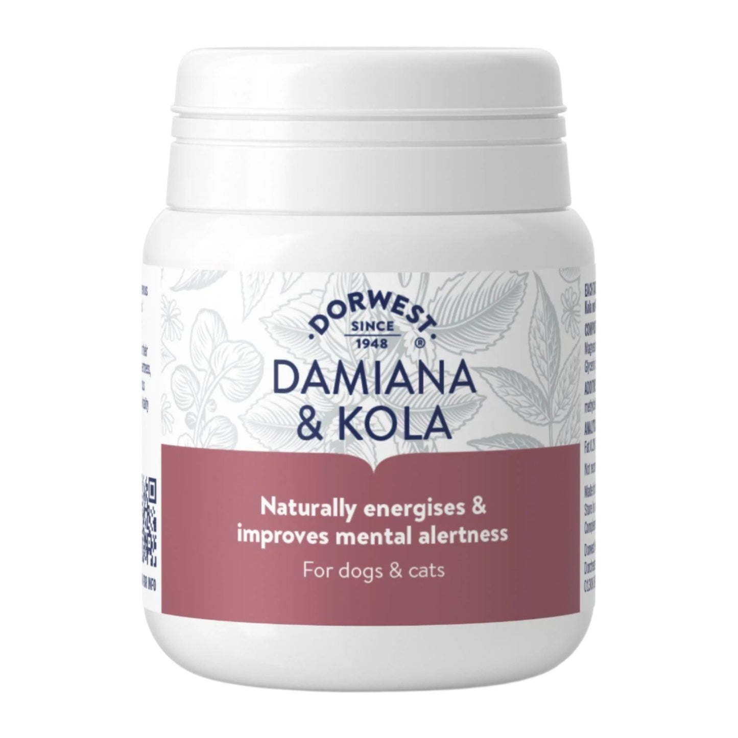 Dorwest Herbs Damiana & Kola Tablets - Natural Herbal Supplement for Dog and Cats