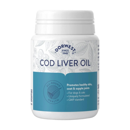 Dorwest Herbs Cod Liver Oil Capsules ¨C Nutritional Supplement for Dog and Cats