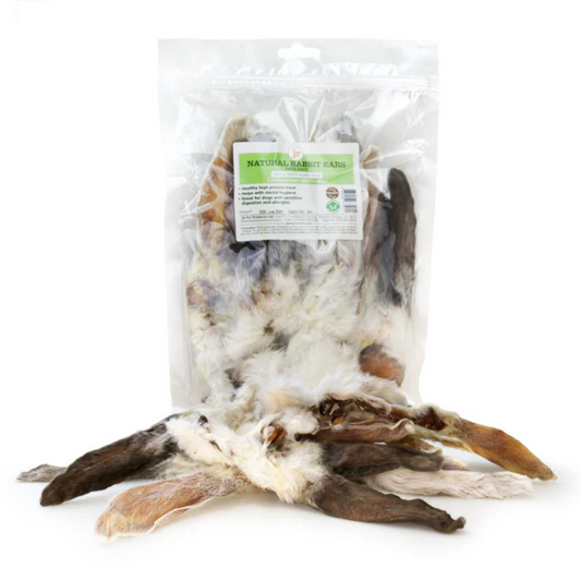 JR Rabbit Ears With Hair - Natural Hypoallergenic Dog Chew