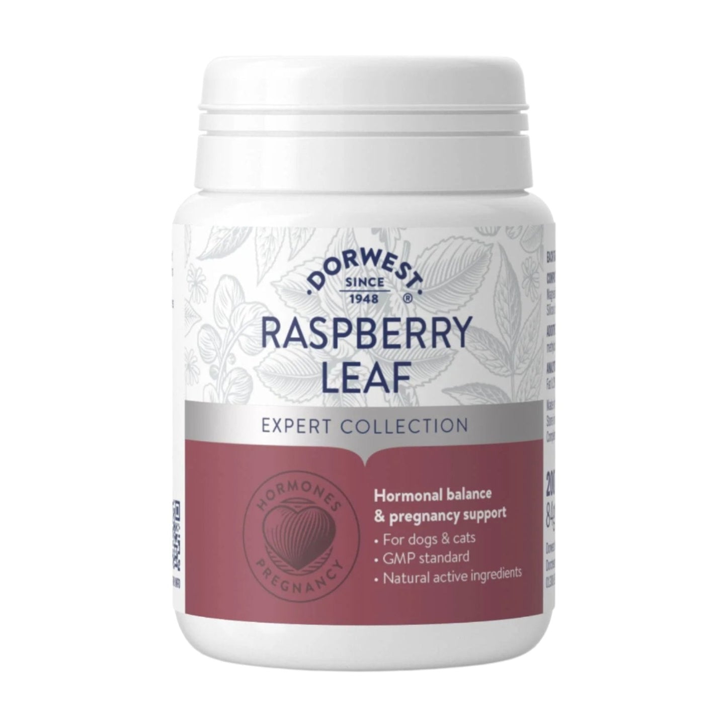Dorwest Herbs Raspberry Leaf Tablets ¨C Natural Support for Female Dogs During Key Life Stages