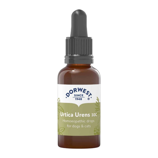 Dorwest Herbs Homoeopathic Urtica Urens 30c - Gentle Homeopathic Remedy for Pets